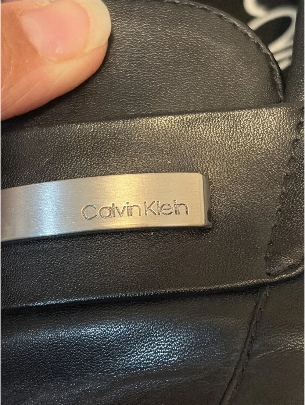 Calvin Klein Lathan 34F9274-BLK Mens Black Leather Loafers 7.5 [COPY] [COPY]